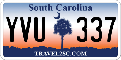 SC license plate YVU337
