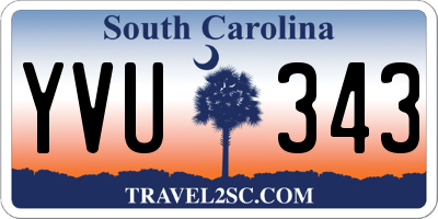 SC license plate YVU343