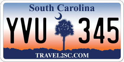 SC license plate YVU345