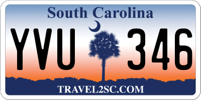 SC license plate YVU346