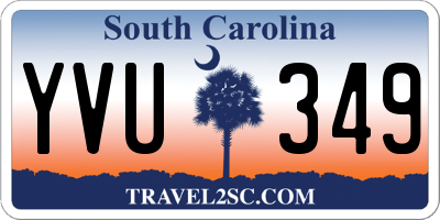 SC license plate YVU349