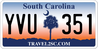 SC license plate YVU351