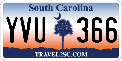 SC license plate YVU366