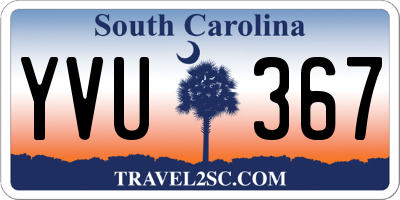 SC license plate YVU367