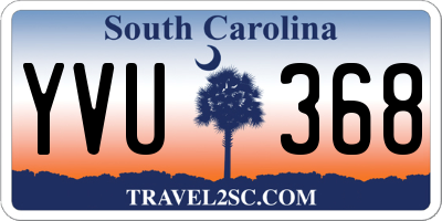 SC license plate YVU368