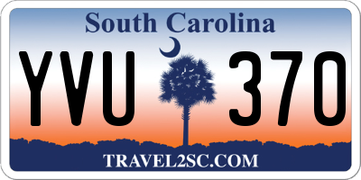 SC license plate YVU370