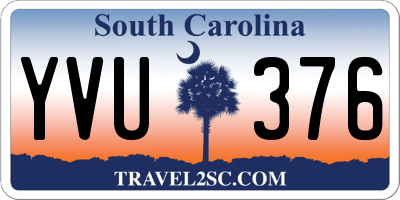 SC license plate YVU376