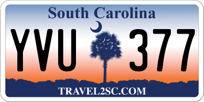 SC license plate YVU377