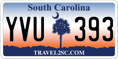 SC license plate YVU393