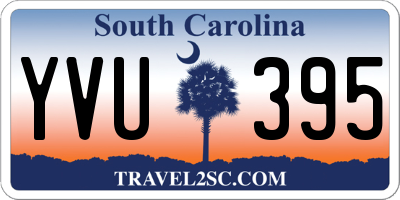 SC license plate YVU395