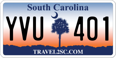 SC license plate YVU401