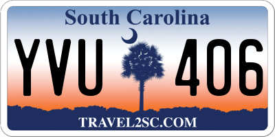SC license plate YVU406