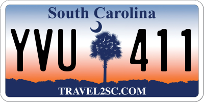 SC license plate YVU411