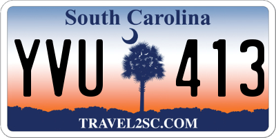 SC license plate YVU413