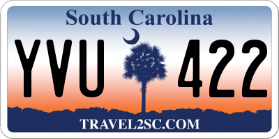 SC license plate YVU422