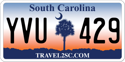 SC license plate YVU429
