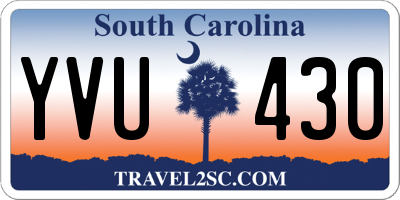 SC license plate YVU430
