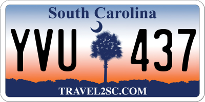 SC license plate YVU437