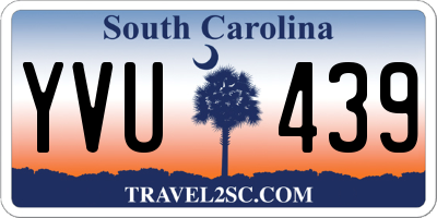SC license plate YVU439