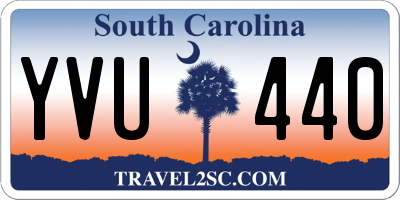 SC license plate YVU440