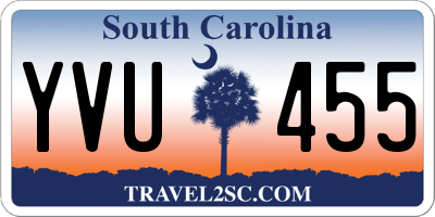 SC license plate YVU455