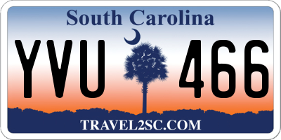 SC license plate YVU466