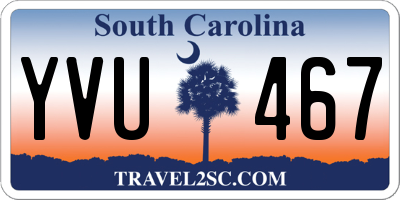 SC license plate YVU467