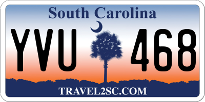 SC license plate YVU468