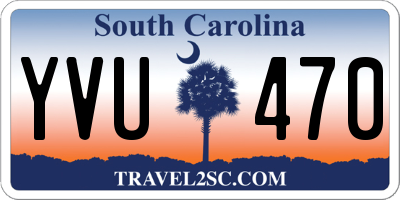 SC license plate YVU470