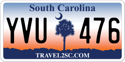 SC license plate YVU476
