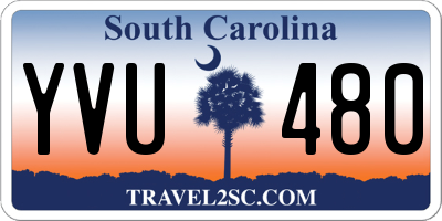 SC license plate YVU480
