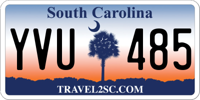 SC license plate YVU485