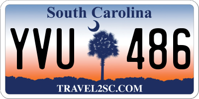SC license plate YVU486