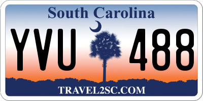 SC license plate YVU488