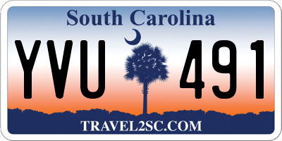 SC license plate YVU491