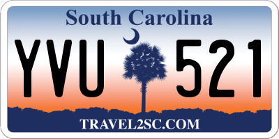 SC license plate YVU521