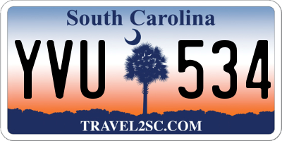 SC license plate YVU534
