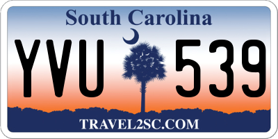 SC license plate YVU539
