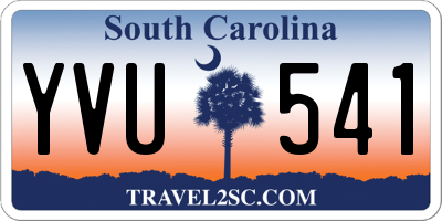 SC license plate YVU541