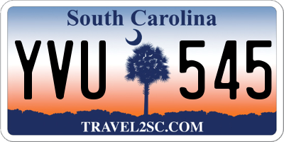 SC license plate YVU545