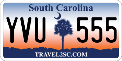 SC license plate YVU555