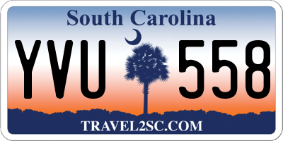 SC license plate YVU558