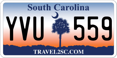 SC license plate YVU559