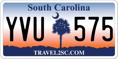 SC license plate YVU575
