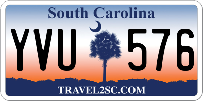 SC license plate YVU576