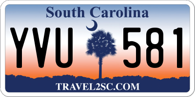 SC license plate YVU581