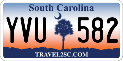 SC license plate YVU582