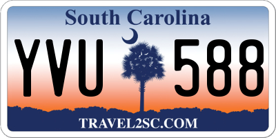 SC license plate YVU588