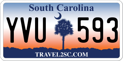 SC license plate YVU593