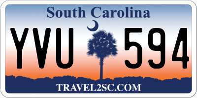 SC license plate YVU594